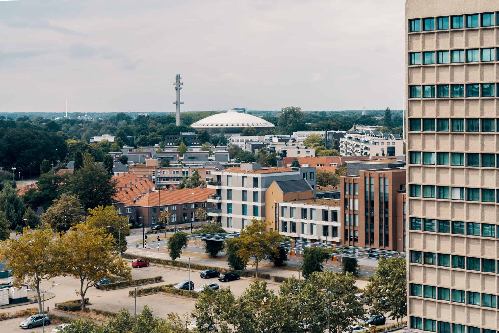 A photo of the skyline of Eindhoven