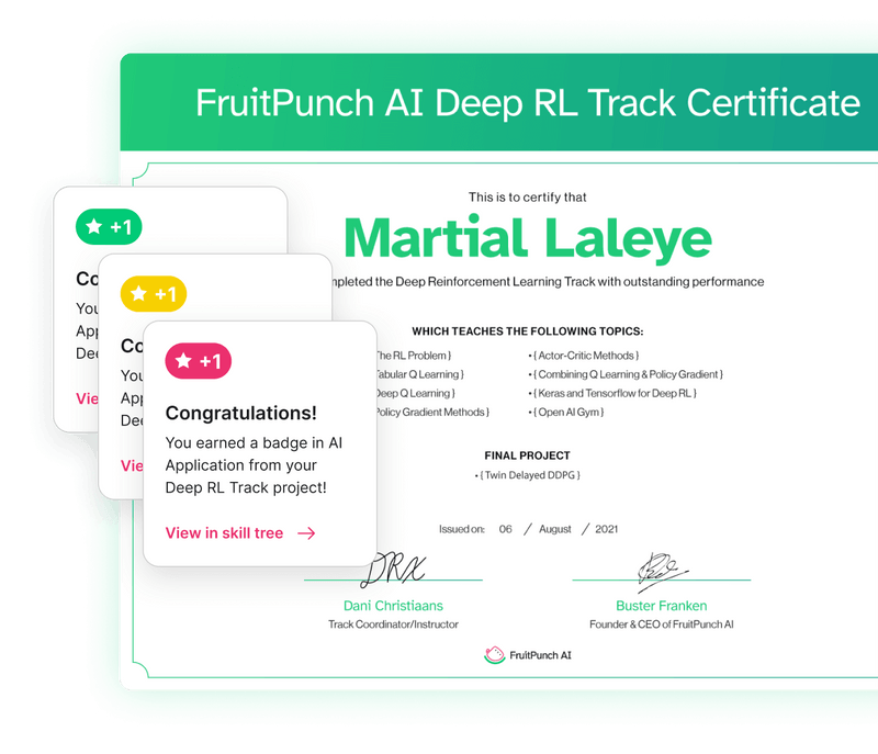 Get your badges and certificates