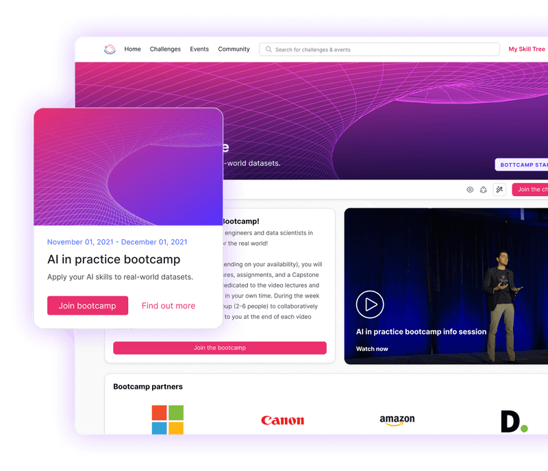 Upgrade your skills with AI bootcamps & masterclasses